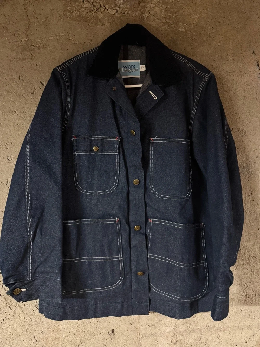 Vintage Sears Navy Denim Chore Jacket